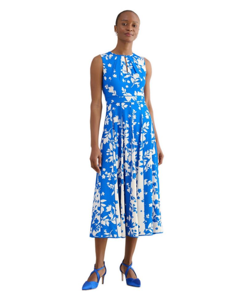 Women's Angelica Pleated Fit-Flare Midi Dress