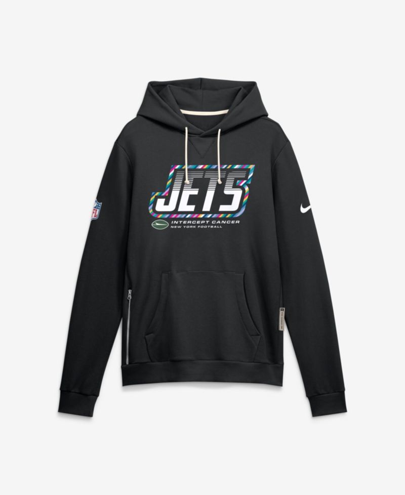 Men's Black New York Jets 2026 NFL Cruical Catch Sideline Dri-Fit Pullover Hoodie