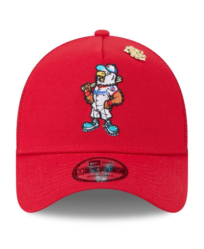 Men's Red Washington Nationals 2025 Big League Chew A-Frame 9FORTY Adjustable Trucker Hat