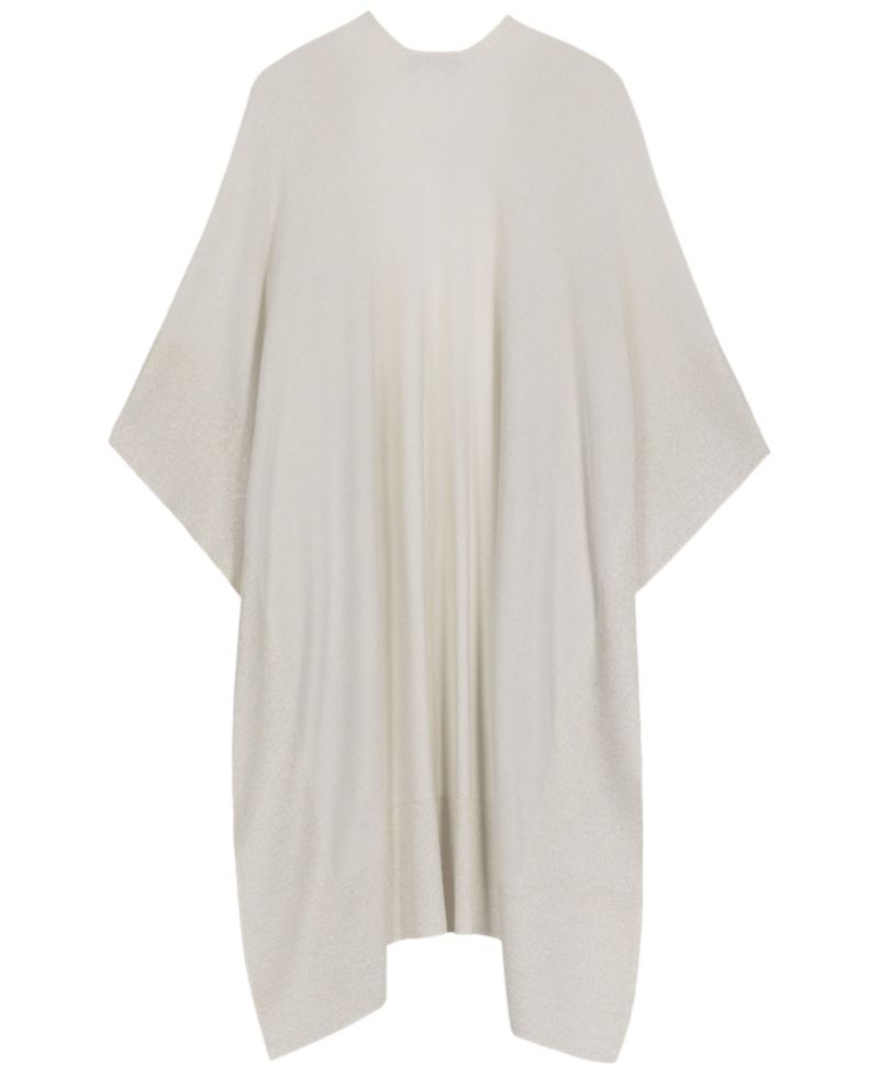 Shine Border Tissue Weight Ruana