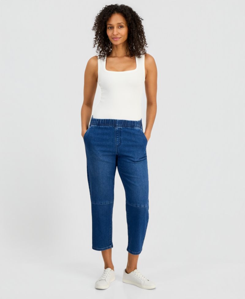 Women's High-Rise Pull-On Barrel Jeans
