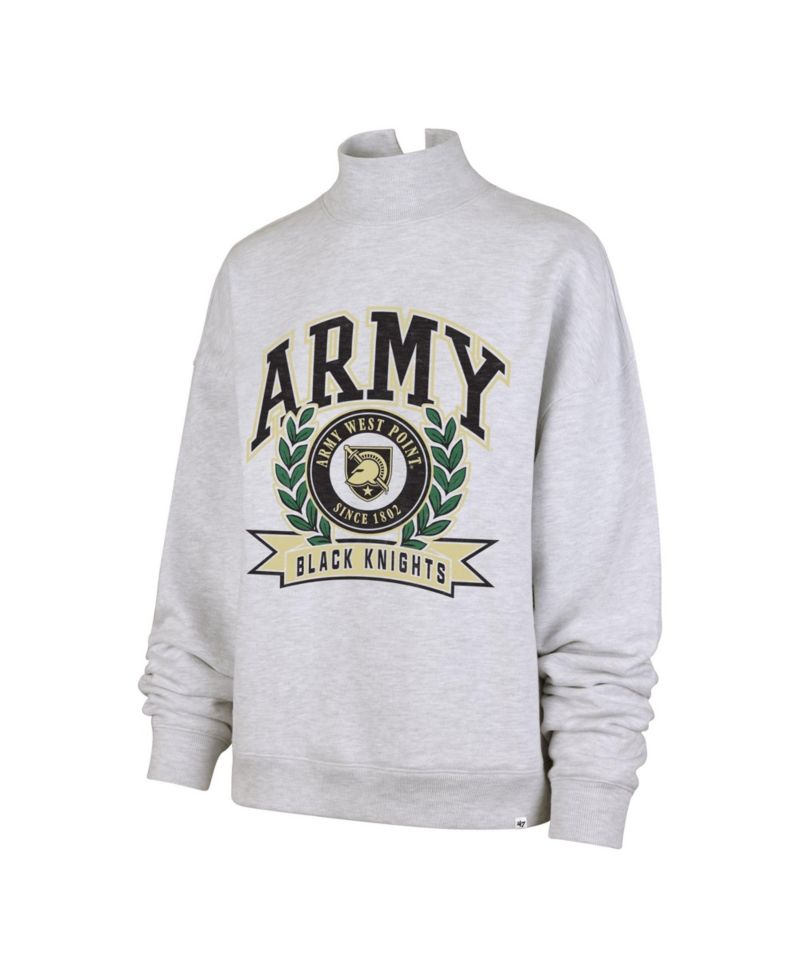 Women's Gray Army Black Knights Laurel Arch Mock Neck Sweatshirt