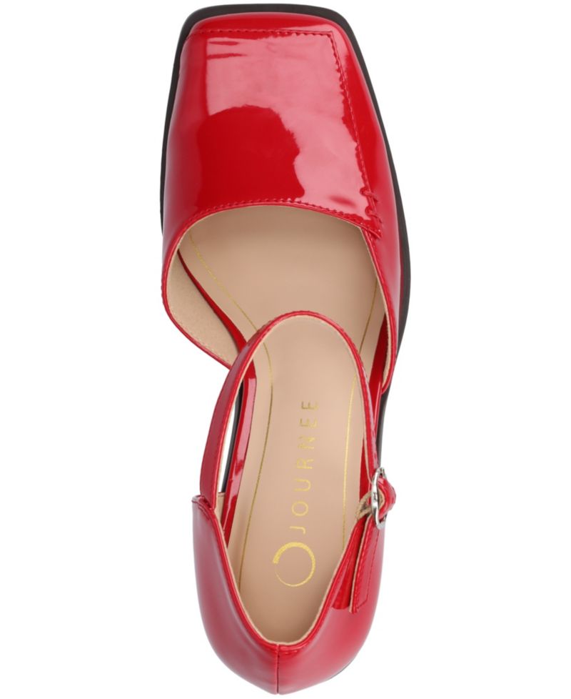 Women's Evangeline Block Heel Square Toe Pumps