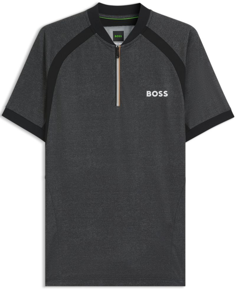 Men's Jersey Zip-Neck Slim-Fit Polo Shirt