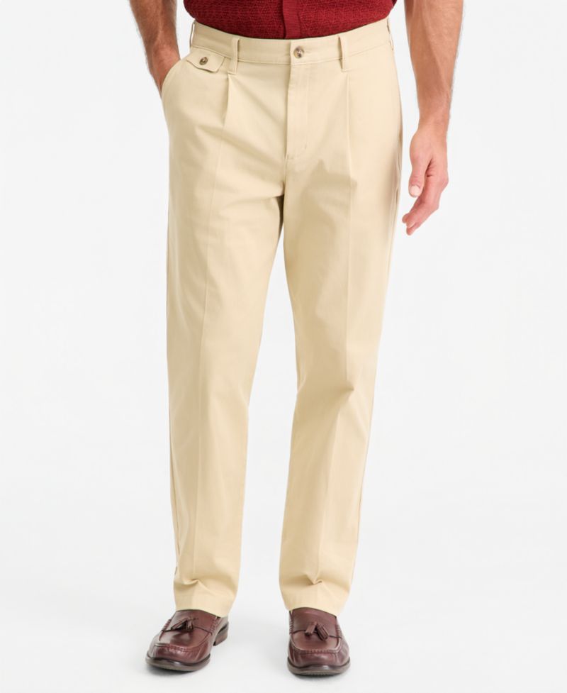 Men's Relaxed-Fit Pleated Chinos, Macy's Exclusive
