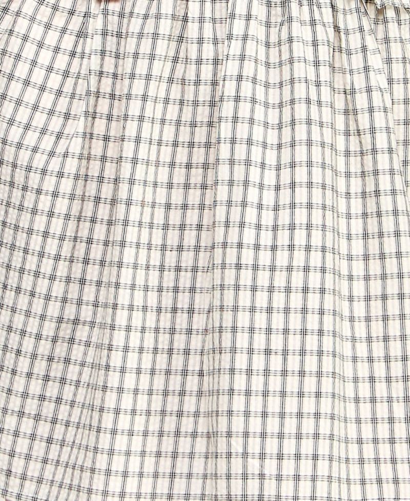 Juniors' Collared Smocked Checker Pattern Dress