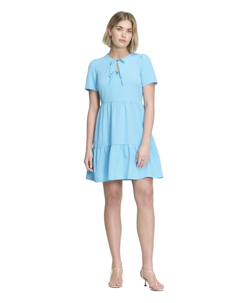 Women's Lola Tie-Front Tiered Short Dress