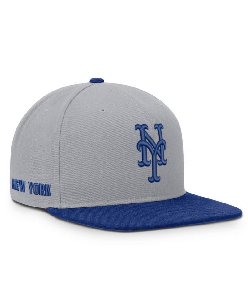 Men's Gray/Royal New York Mets Primetime Pro Dri-FIT snapback Hat