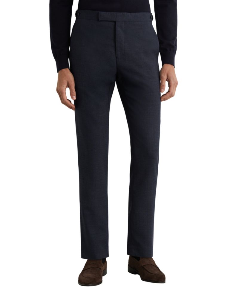 Men's Fiber Wool Textured Tailored-Fit Pants
