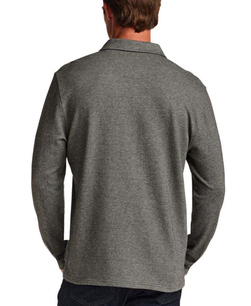 Men's Neat Print Knit Polo Shirt