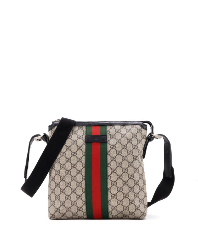 Medium Web Messenger Bag GG Coated Canvas