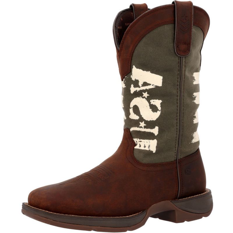 Men's Rebel by Army Green USA Print Western Boot