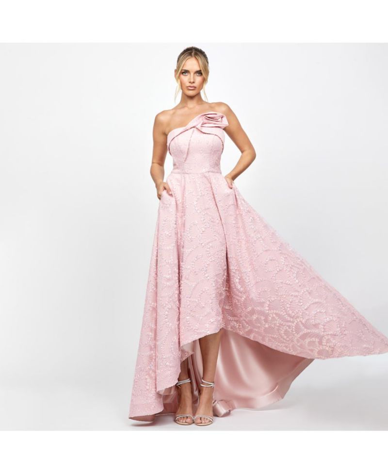 Women's Addyson Strapless Hi Lo Gown