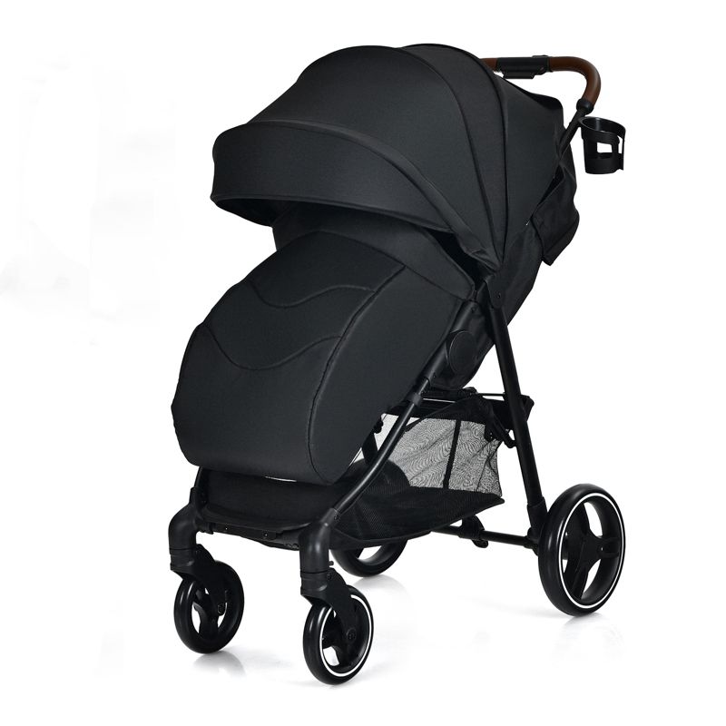 5-Point Harness Lightweight Infant Stroller with Foot Cover and Adjustable Backrest