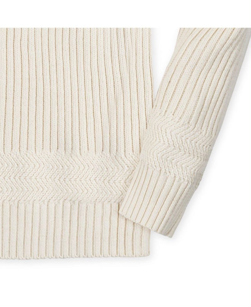 Baby Boys Hope and Henry Long Sleeve Herringbone Detail Crew Neck Pullover Sweater