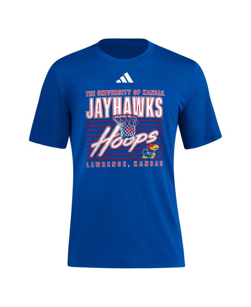Men's Royal Kansas Jayhawks Locker Swish Tri-blend T-shirt