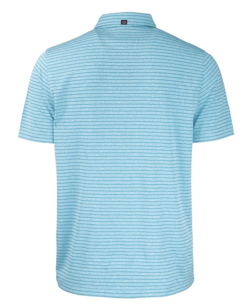 Men's Forge Eco Heather Stripe Stretch Recycled Polo Shirt