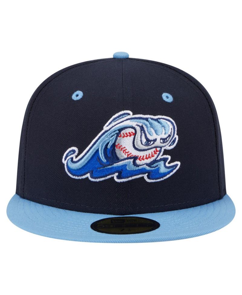 Men's Navy/Light Blue West Michigan Whitecaps Authentic Collection 59FIFTY Fitted Hat