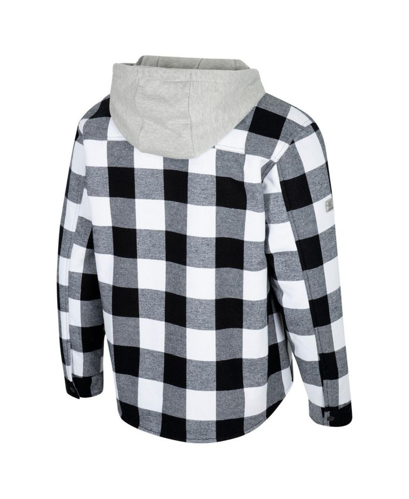 Men's Black/White LSU Tigers Buffalo Plaid Full-Zip Jacket