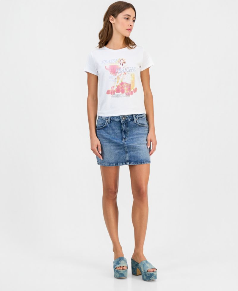 Women's Faith Stretch Denim Mini Skirt