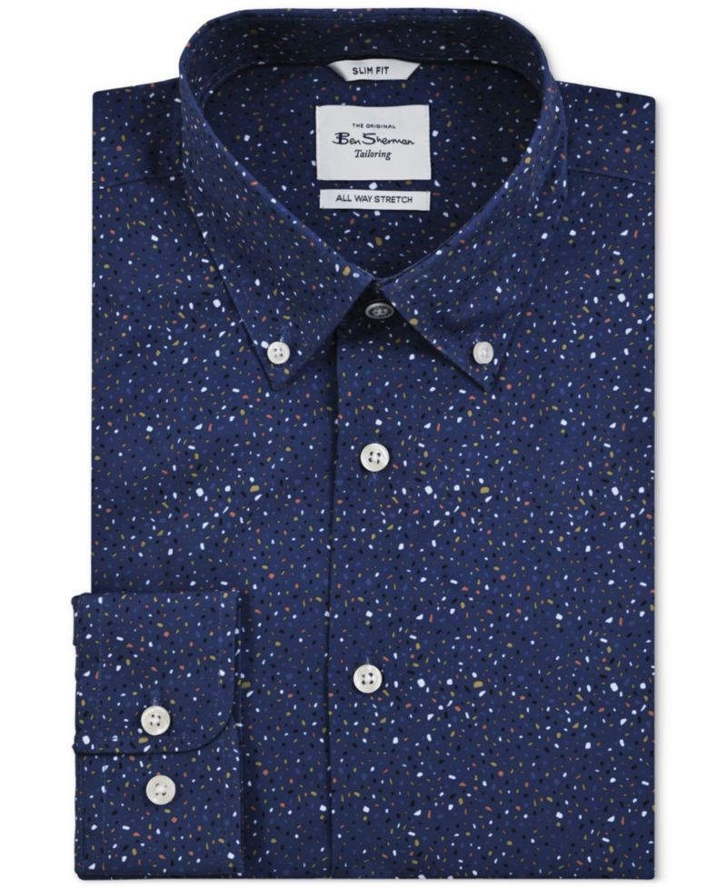 Men's Slim-Fit Textured Shirt