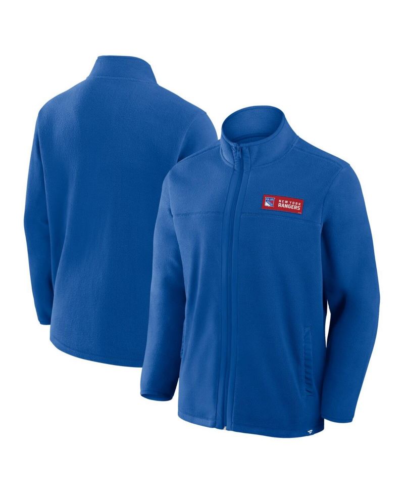 Men's Blue New York Rangers Home Ice Fleece Full-Zip Jacket