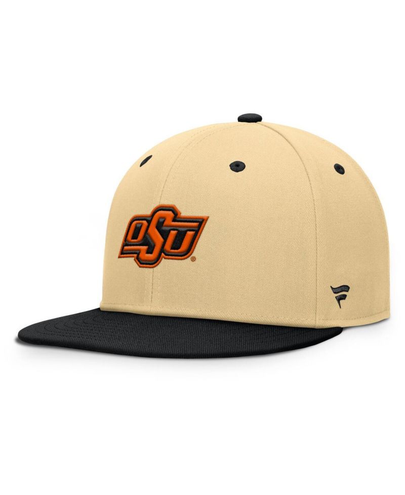 Men's Khaki/Black Oklahoma State Cowboys Balance Fitted Hat