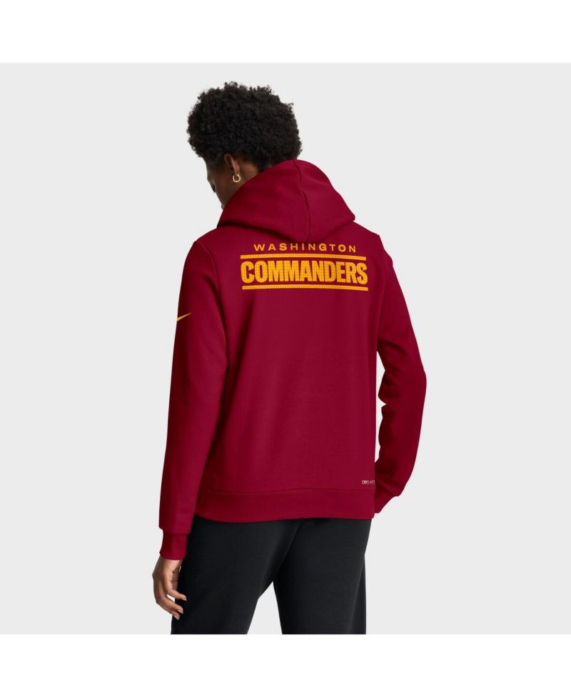 Women's Burgundy Washington Commanders Sideline Standard Issue Initial Home Dri-FIT Hoodie