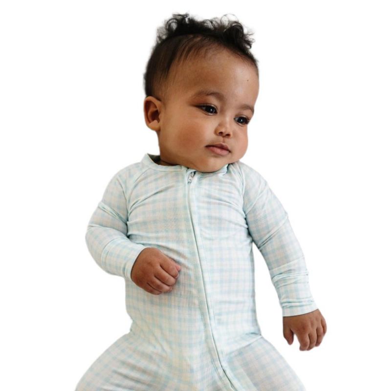 Boys Coastal Check Bamboo Sleeper
