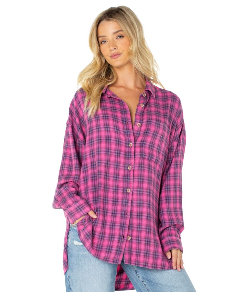 Women's Driftwood Oversized Button-Up Shirt