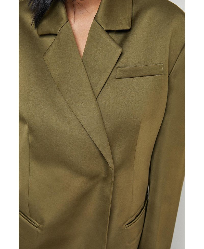 Women's Premium Satin Oversized Blazer