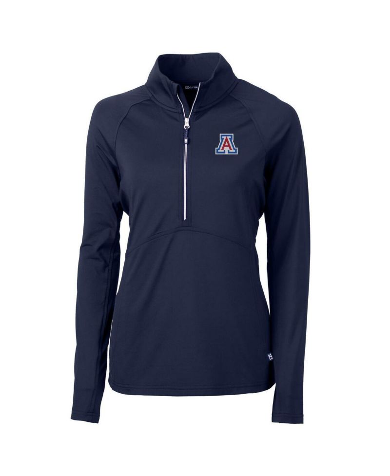 Women's Navy Arizona Wildcats Adapt Eco Knit Half-Zip Pullover Jacket