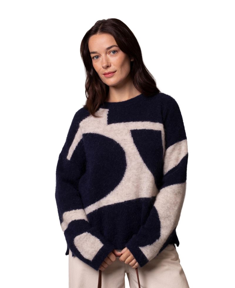 Women's Abstract Geo Sweater