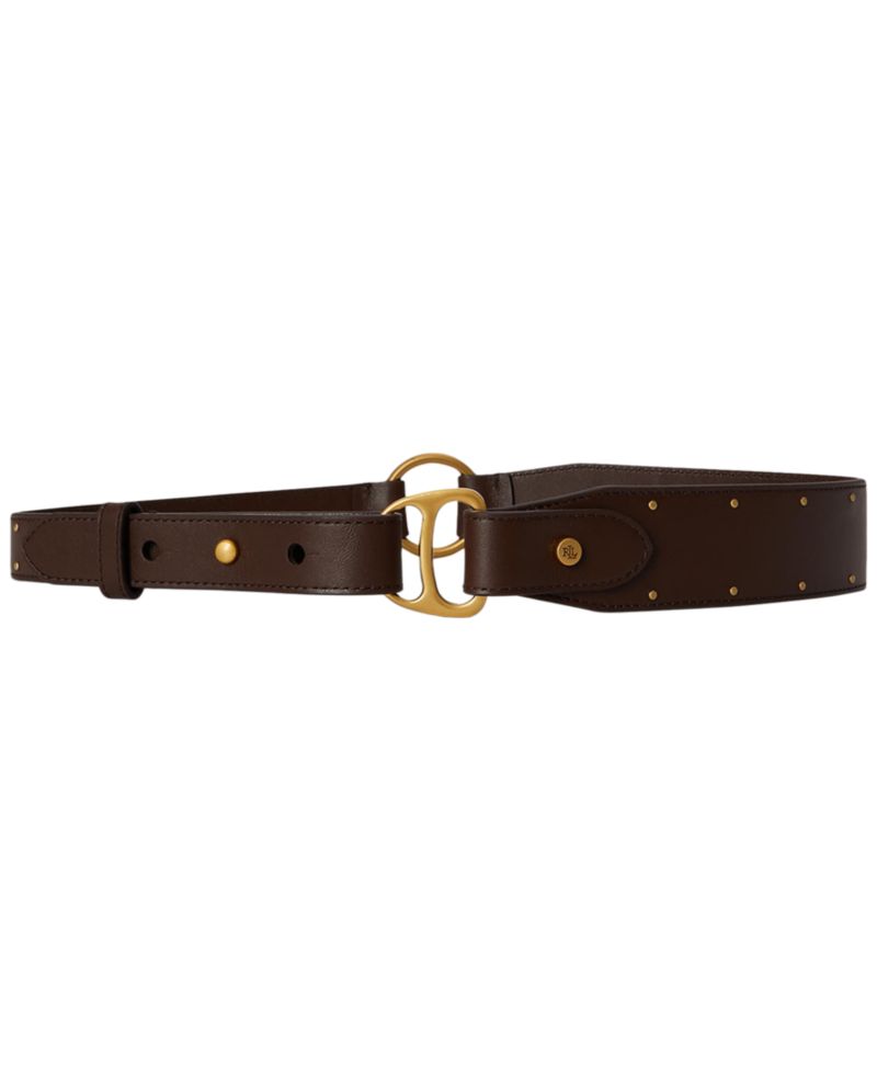Studded D-Ring Wide Belt
