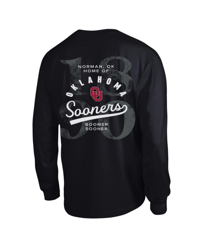 Men's Black Oklahoma Sooners Laminated All-Star Long Sleeve T-Shirt