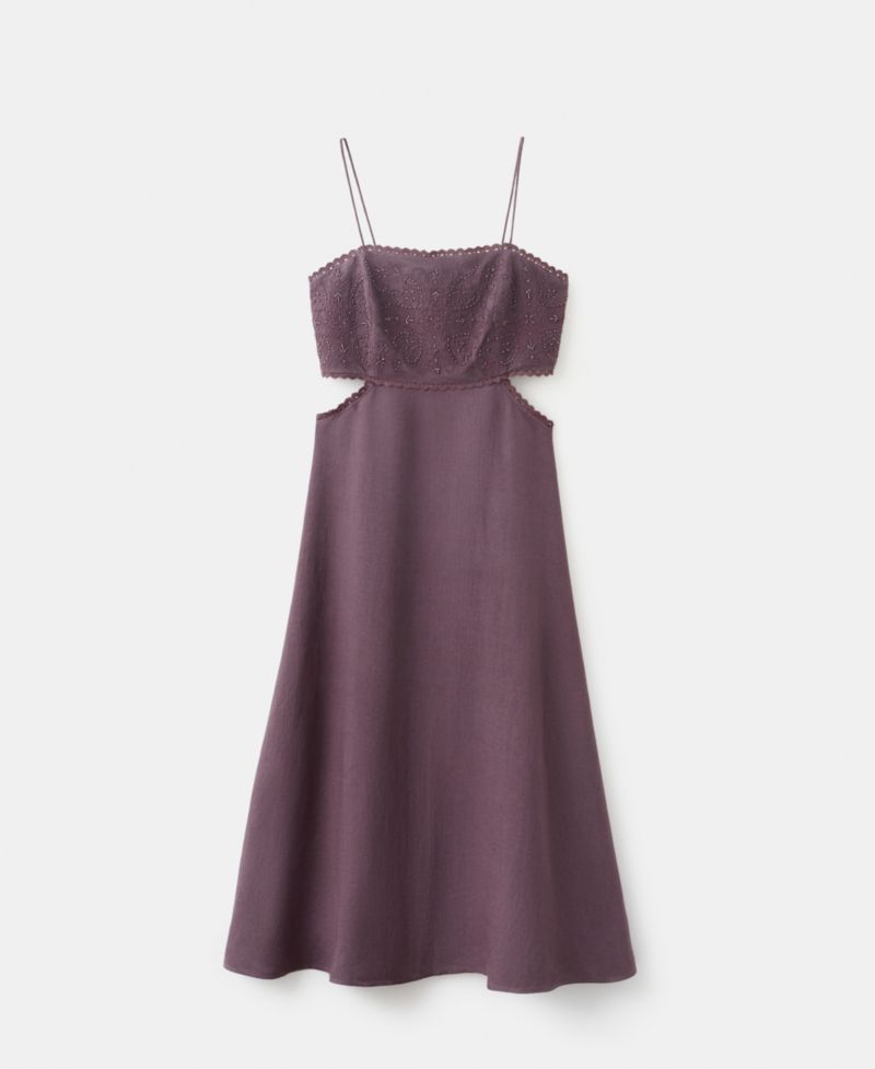 Women's Cutout Embroidered Beaded Dress