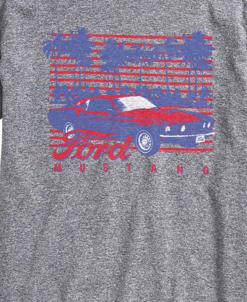 Men's Ford Mustang Palm Trees Short-Sleeve Graphic T-Shirt