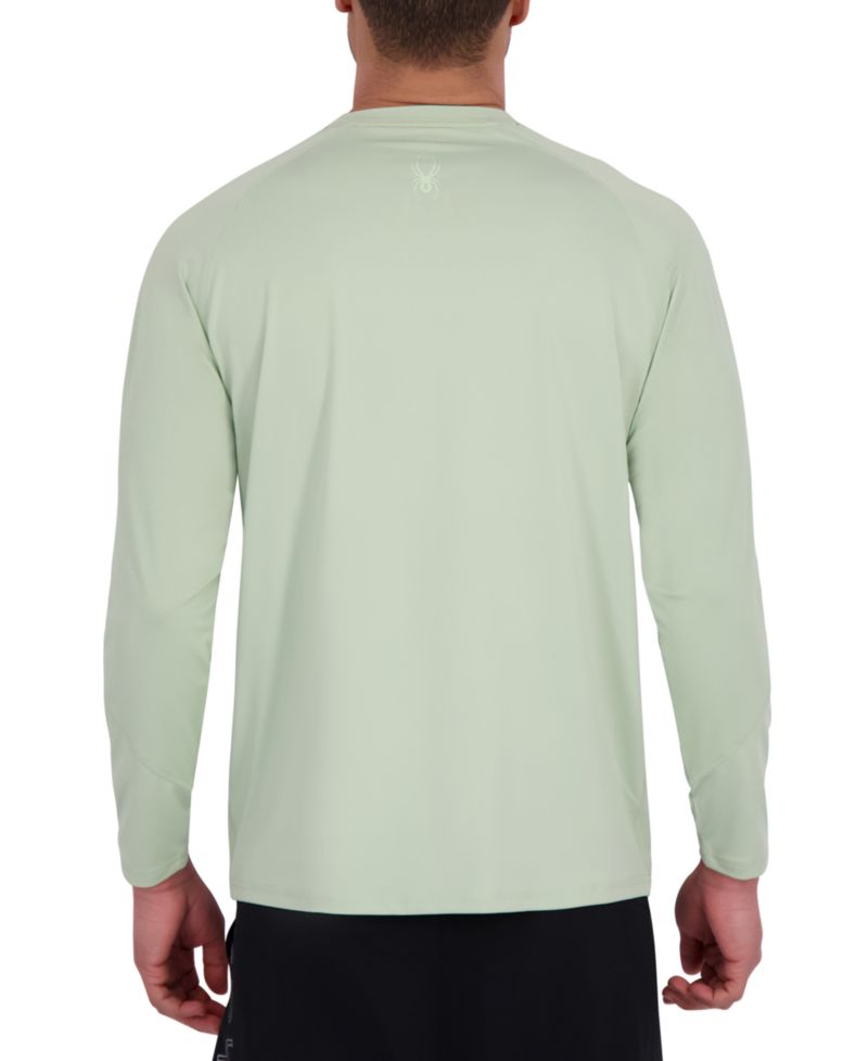 Men's Long Sleeve Waffle-Knit Crewneck Swim Shirt