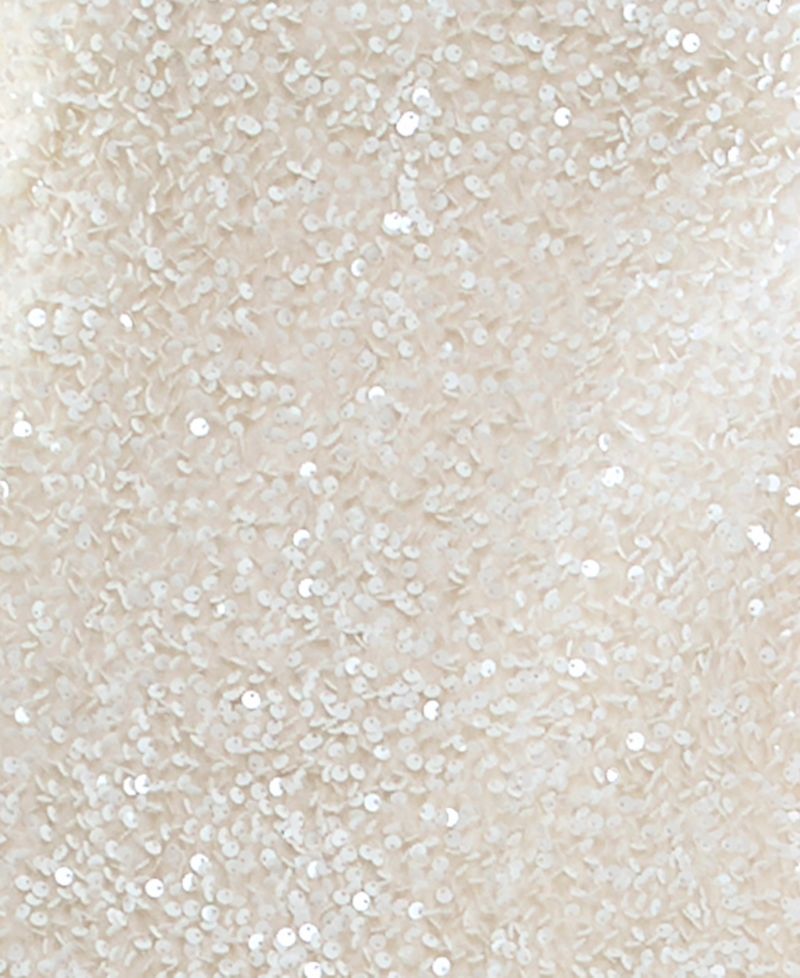Juniors' Square Neck Sequin Flounce Mini Dress