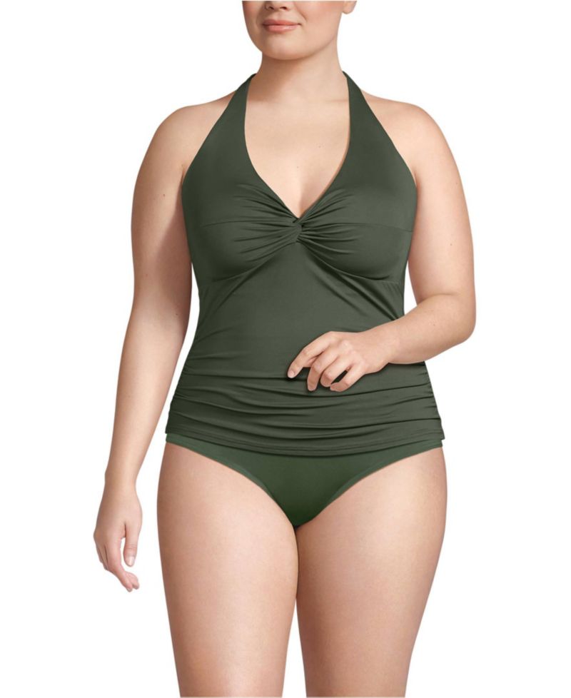 Women's Twist Halter Tankini Top