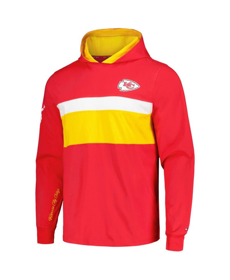 Men's Red Kansas City Chiefs Morgan Long Sleeve Hoodie T-shirt