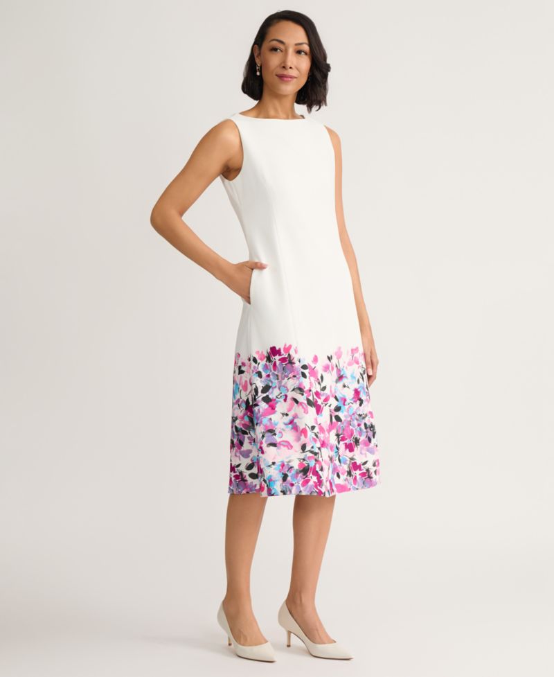 Women's Sleeveless Floral Midi Dress