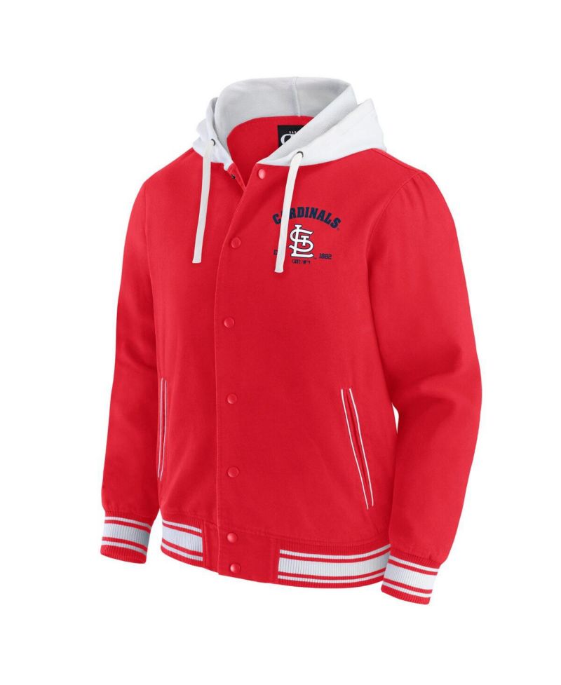 Men's Red St. Louis Cardinals Full-Snap Hooded Jacket