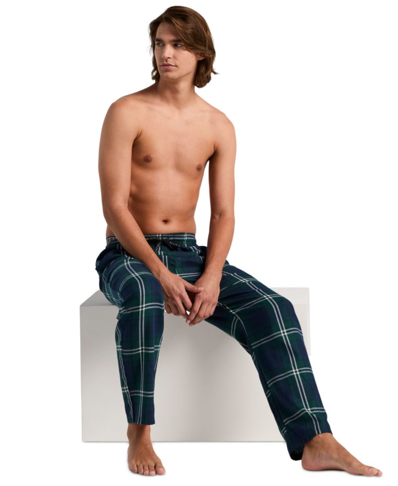 Men's Flannel Plaid Drawstring Sleep Pants