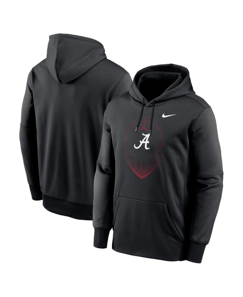 Men's Black Alabama Crimson Tide Icon Football Performance Pullover Hoodie