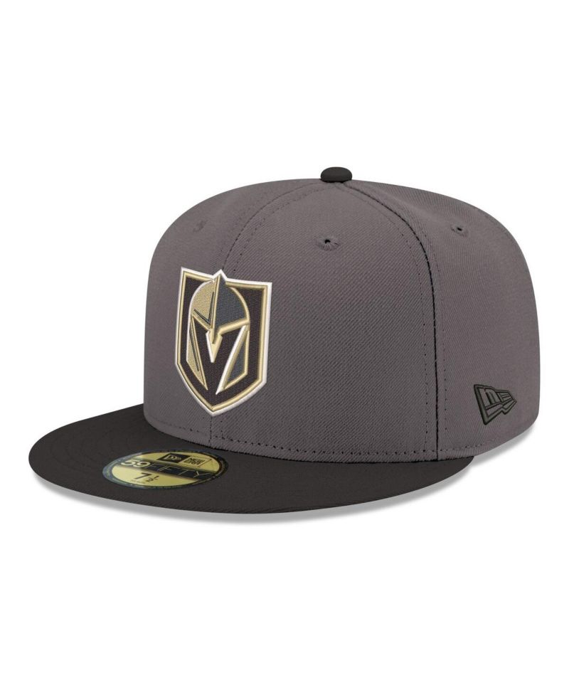 Men's Gray Vegas Golden Knights Core Logo Two-Tone 59FIFTY Fitted Hat