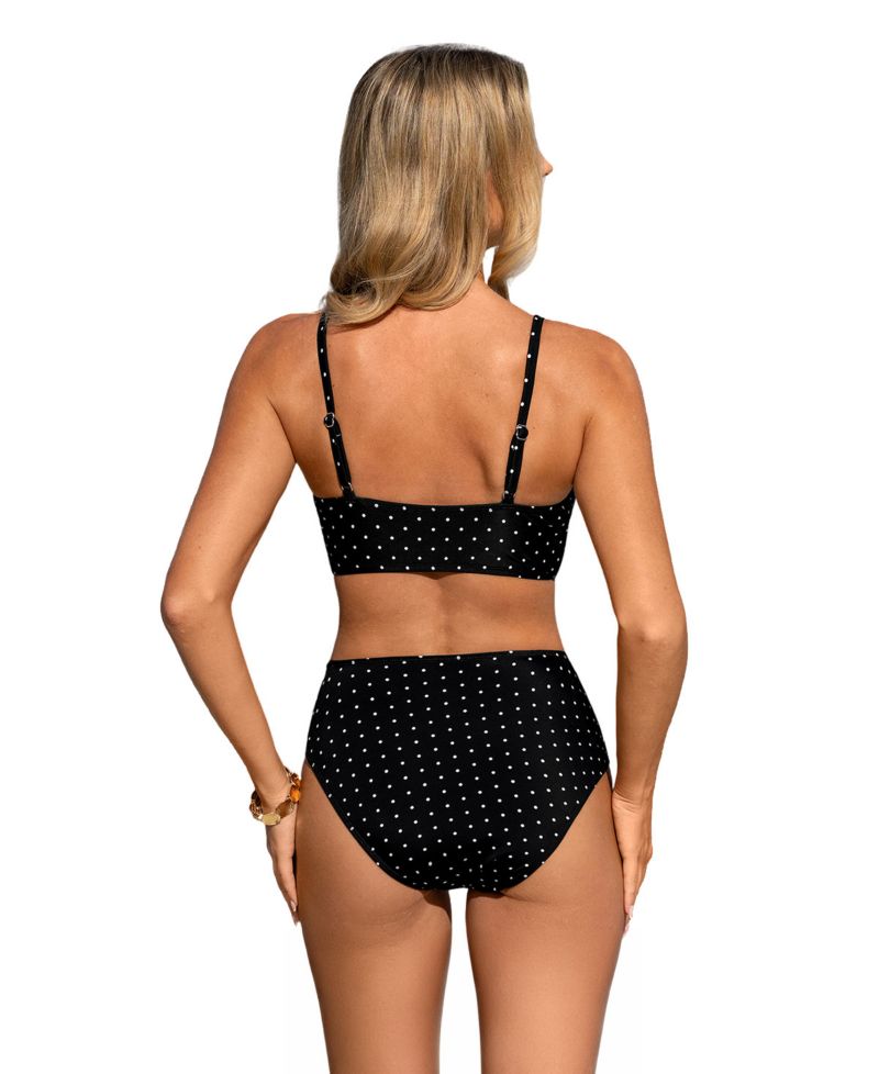 Women's High Waisted V Neck Twist Front Bikini Sets