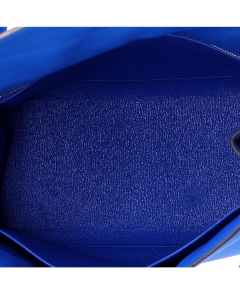 Kelly 28 Handbag Blue Evercolor with Palladium Hardware