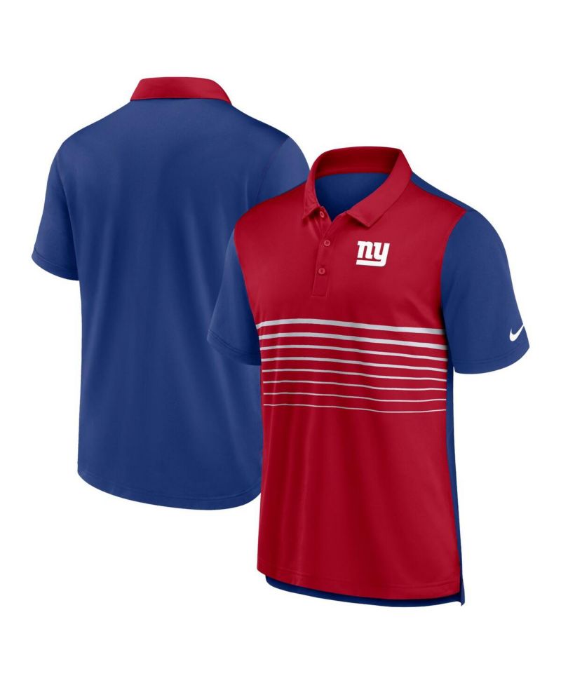 Men's Royal, Red New York Giants Fashion Performance Polo Shirt