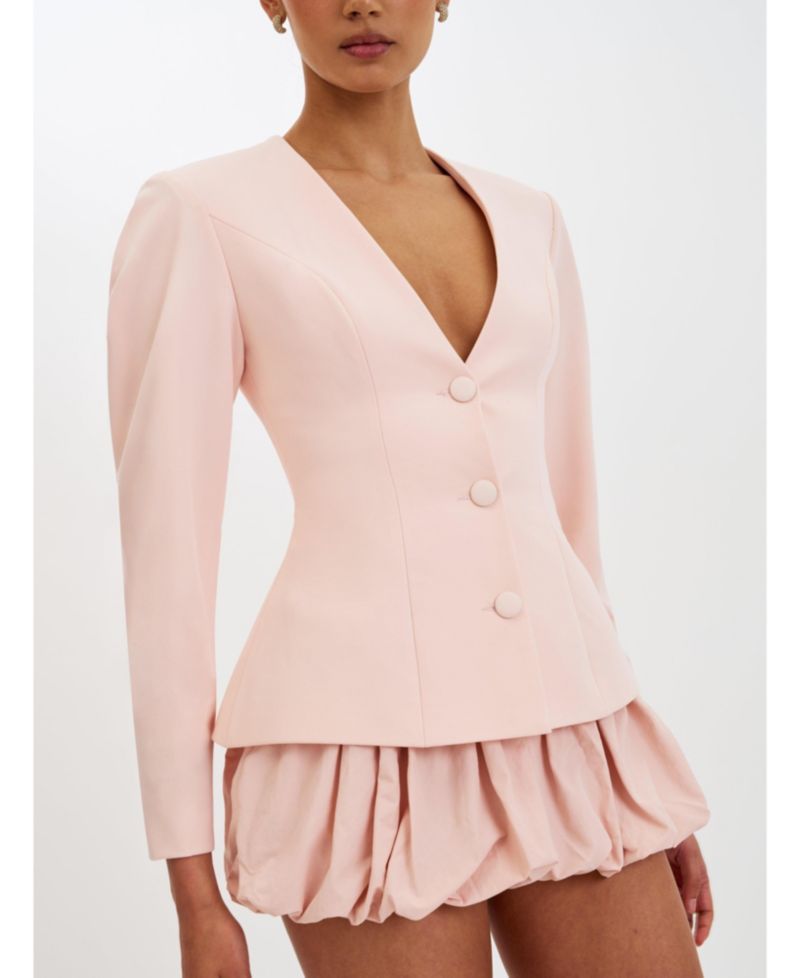 Women's Savannah Tulip Pink Peplum Blazer